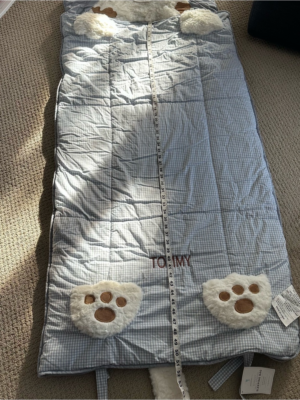 Pottery barn kids Sleeping Bag - puppy - Blue & White - Picture 8 of 9